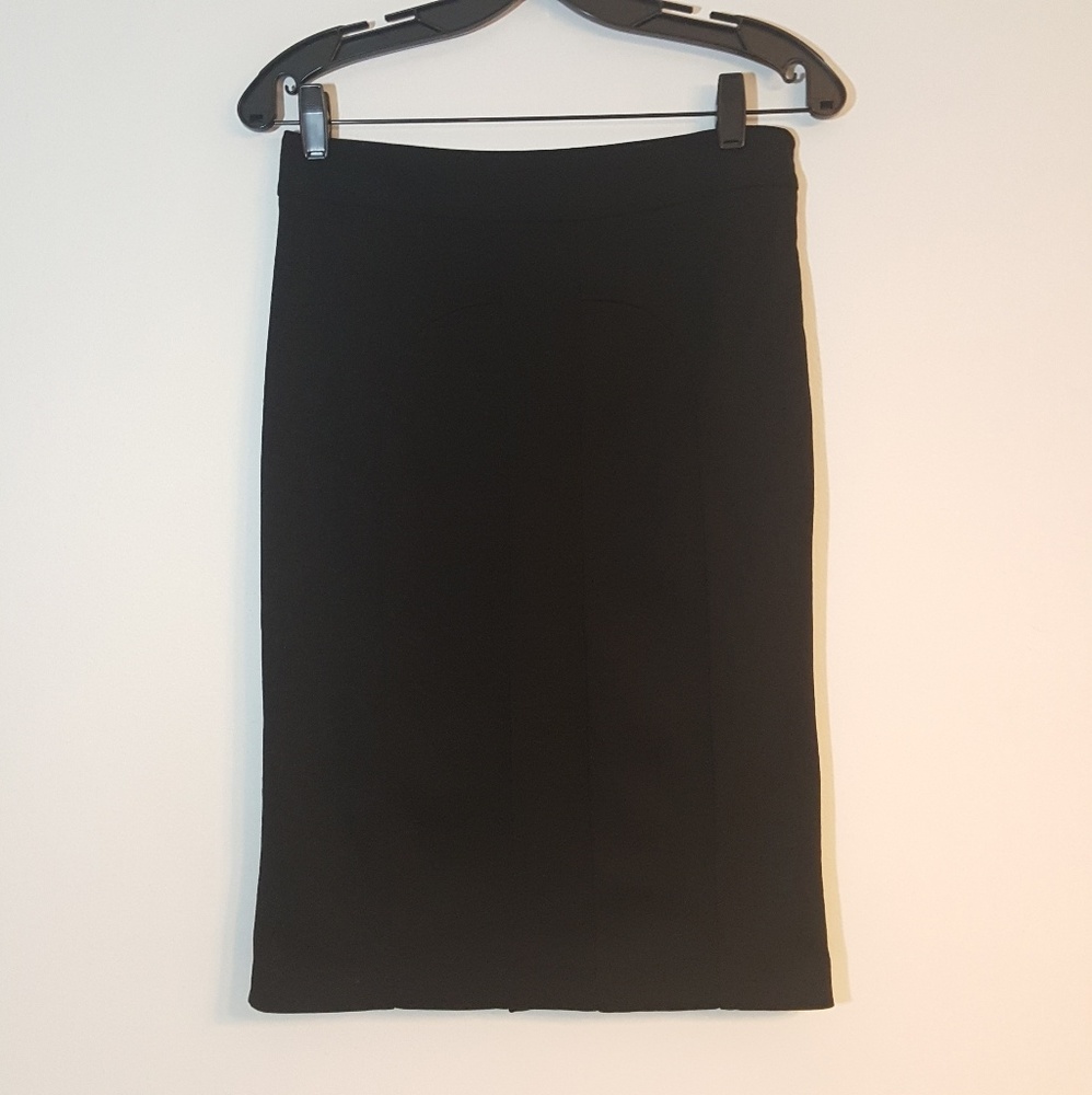 Black A-Line Skirt Office Wear Classic Style